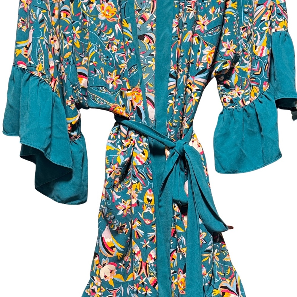 The Pioneer Woman Teal Floral Robe